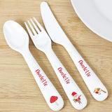 Personalised Christmas Toadstool Santa 3 Piece Cutlery Set - Gift Moments