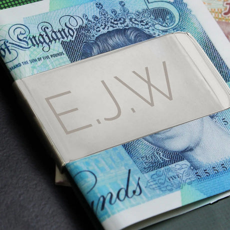 Personalised Classic Initial Money Clip - Gift Moments