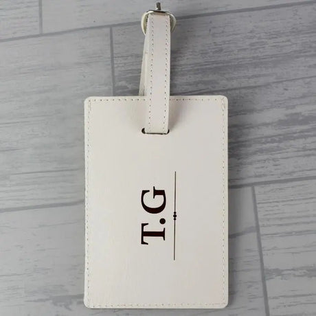 Classic Initials Cream Luggage Tag - Gift Moments