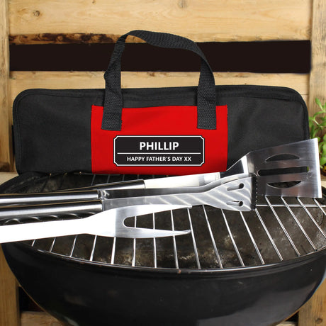Personalised Classic Stainless Steel BBQ Kit - Gift Moments