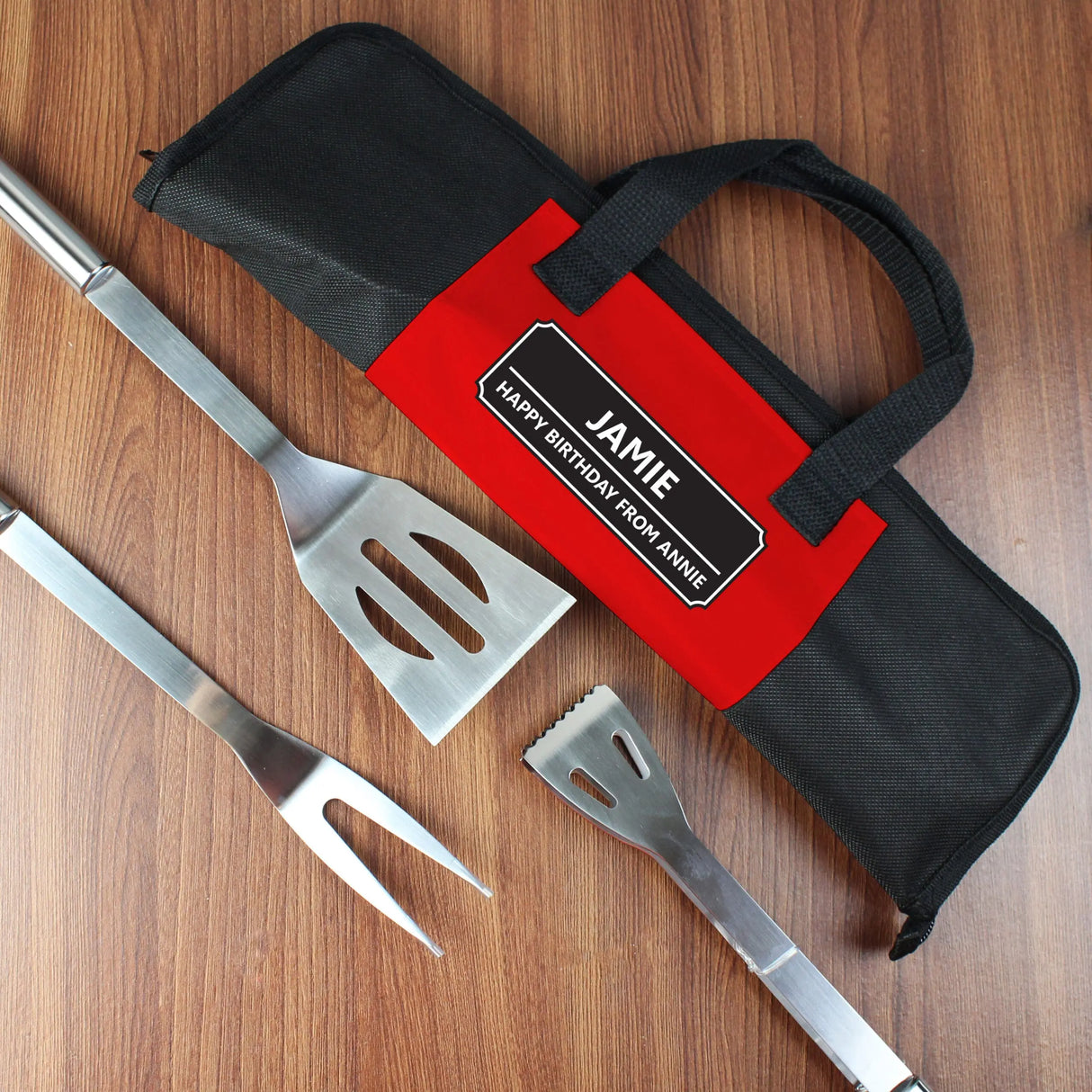 Personalised Classic Stainless Steel BBQ Kit - Gift Moments