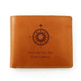 Compass Tan Leather Wallet - Gift Moments