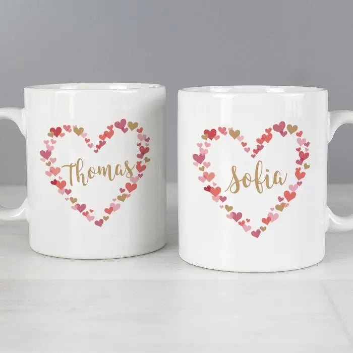 Confetti Hearts Wedding Mug Set - Gift Moments
