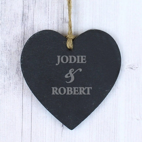 Personalised Couples Slate Heart - Gift Moments