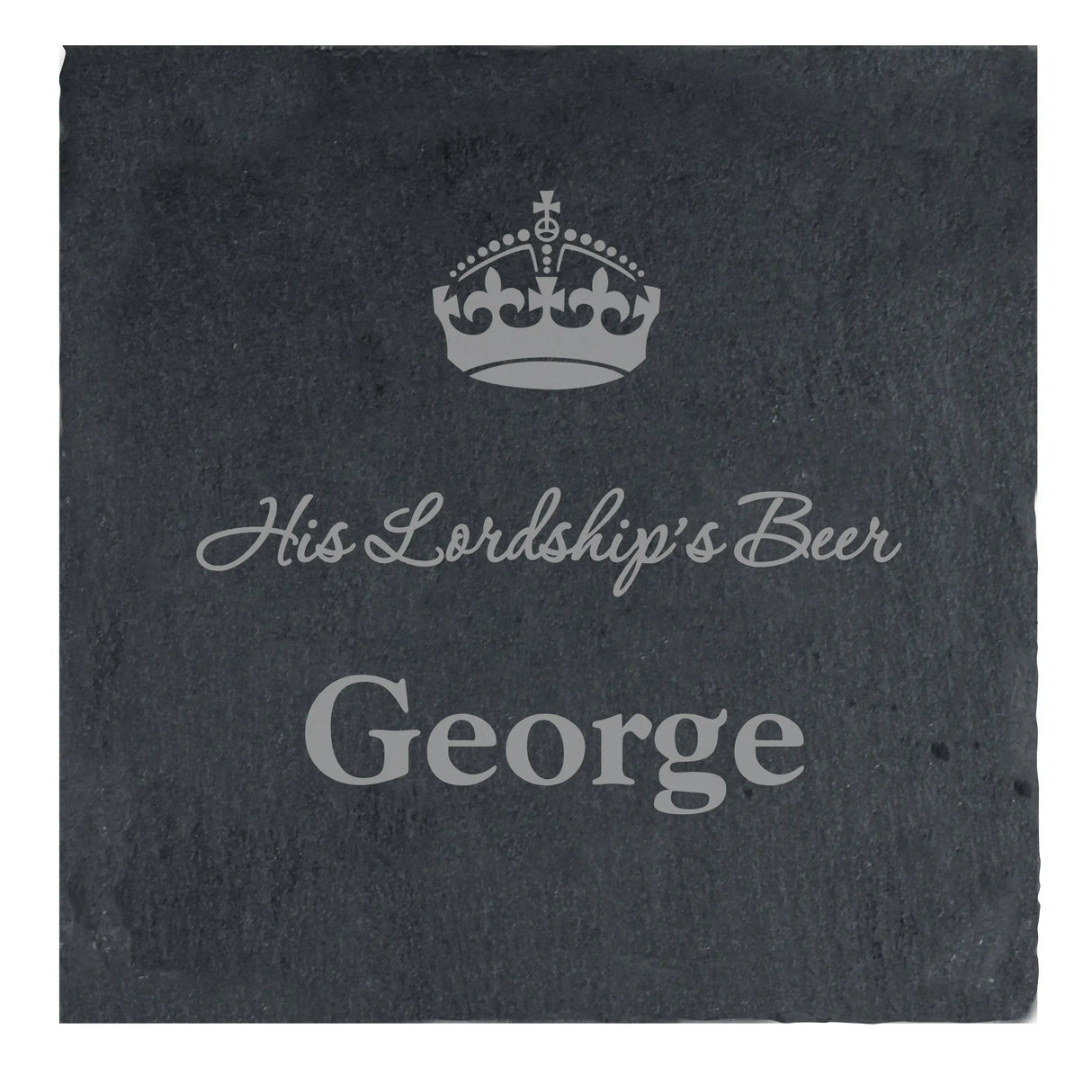 Personalised Crown Motif Single Slate Drinks Coaster - Gift Moments
