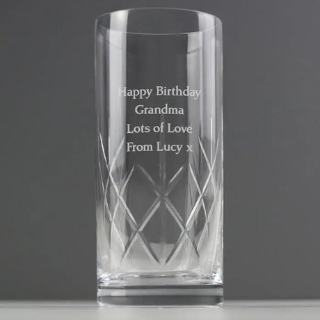 Personalised Crystal Hi Ball Drinks Glass - Gift Moments