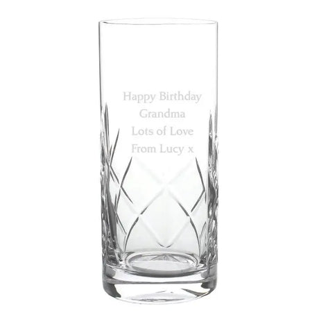 Personalised Crystal Hi Ball Drinks Glass - Gift Moments