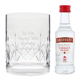 Personalised Crystal Tumbler & Vodka Gift Set - Gift Moments