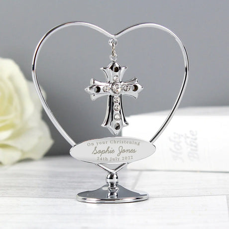 Personalised Crystocraft Cross Ornament - Gift Moments