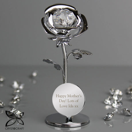 Personalised Crystocraft Rose Ornament - Gift Moments