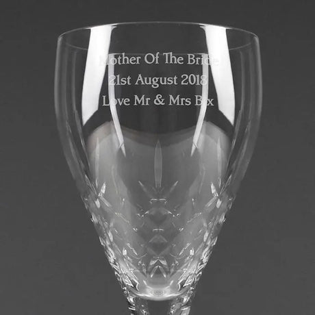 Personalised Cut Crystal Wine Glass - Gift Moments