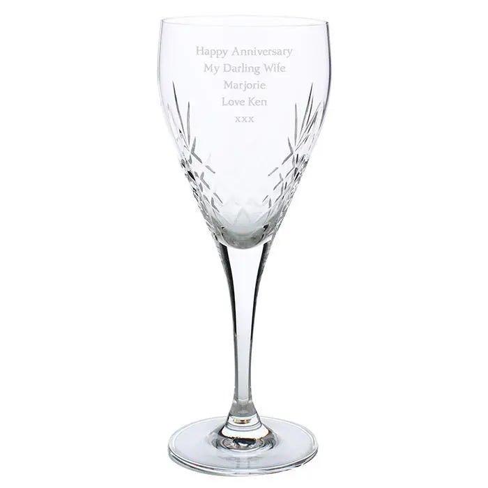 Cut Crystal Wine Glass - Gift Moments