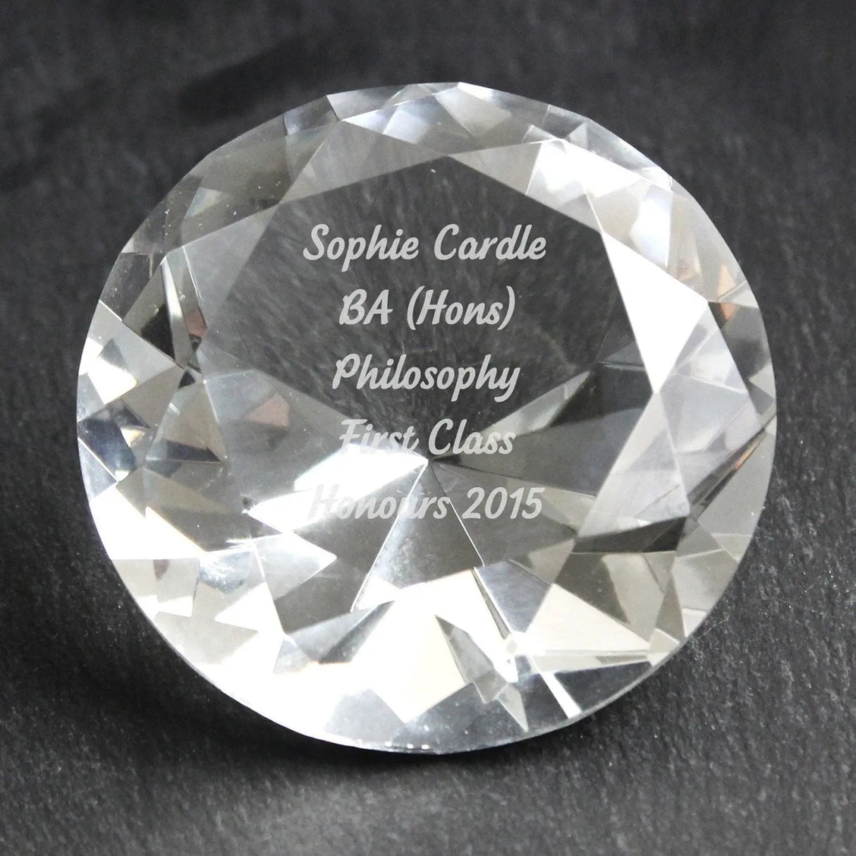 Personalised Diamond Paperweight - Gift Moments