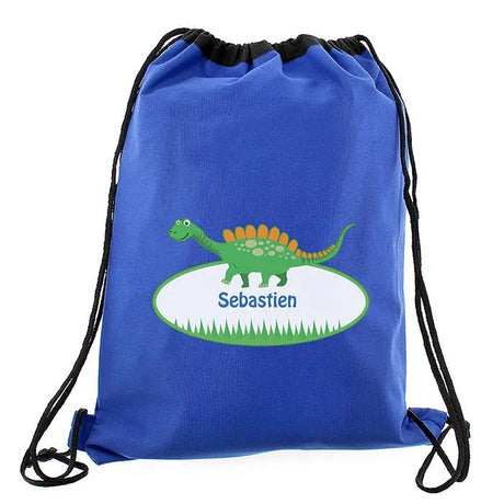 Personalised Dinosaur Blue Swim & Kit Bag - Gift Moments