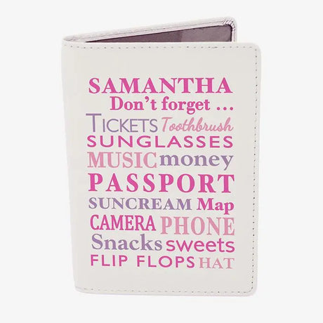 Personalised Dont Forget... Female Passport Holder - Gift Moments