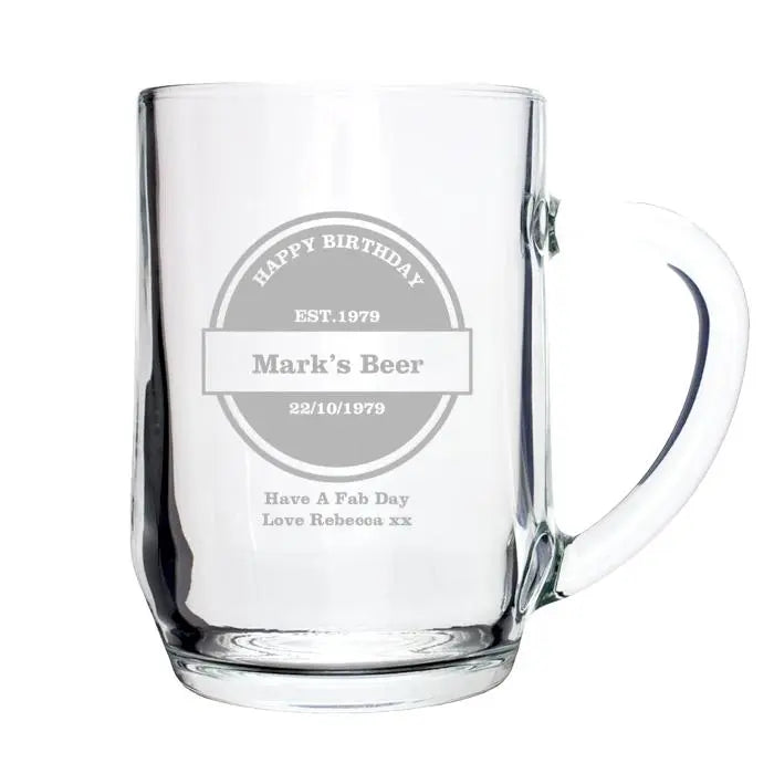 Personalised Established Beer Label Tankard - Gift Moments