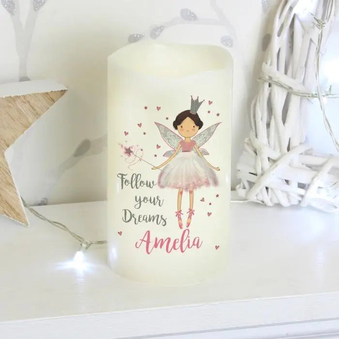 Personalised Fairy Princess LED Candle - Gift Moments