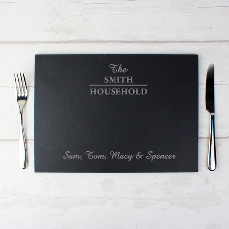 Personalised Family Slate Placemat - Gift Moments
