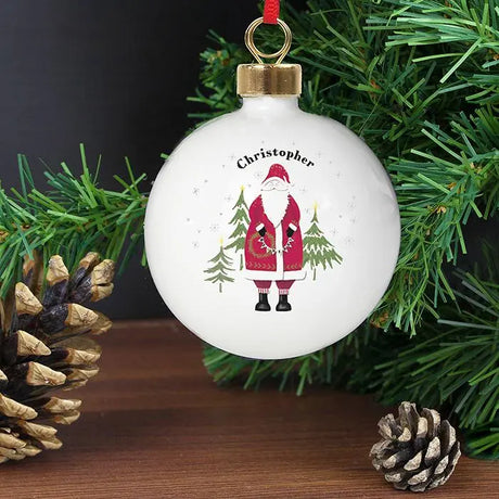 Personalised Father Christmas Bauble - Gift Moments