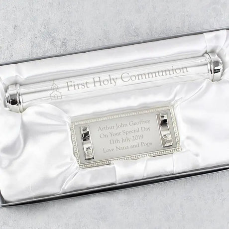 Personalised First Holy Communion Silver Certificate Holder - Gift Moments