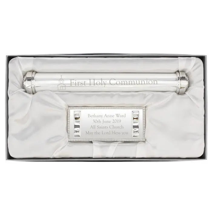 Personalised First Holy Communion Silver Certificate Holder - Gift Moments