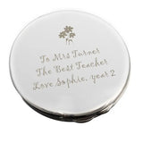 Personalised Flower Teachers Compact Mirror - Gift Moments