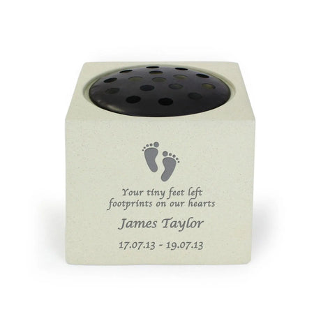 Personalised Footprints Memorial Vase - Gift Moments