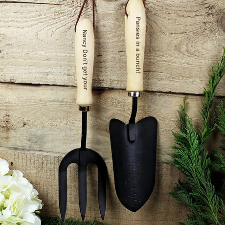 Personalised Fork and Trowel Gardening Set - Gift Moments
