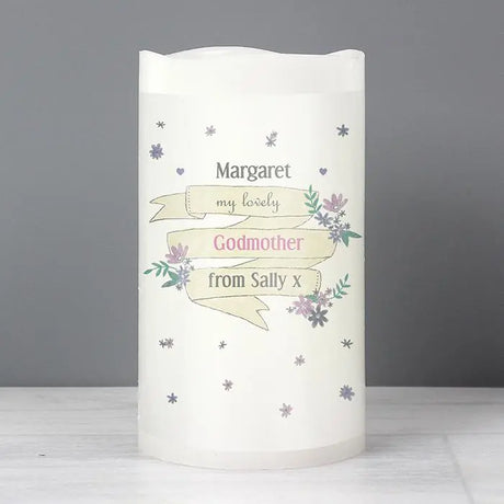 Personalised Garden Bloom LED Candle - Gift Moments