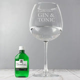 Personalised Gin & Tonic Balloon Glass and Gin Set - Gift Moments