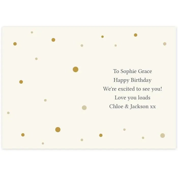 Personalised Gold Champagne Flutes Card - Gift Moments