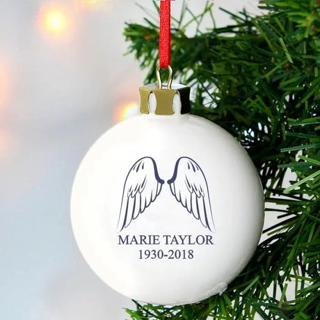 Personalised Guardian Angel Wings Bauble - Gift Moments