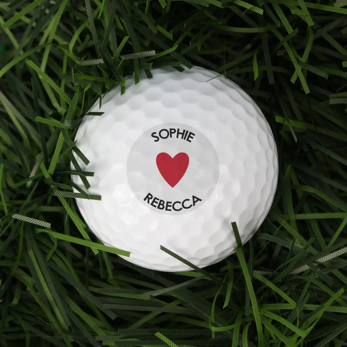 Personalised Heart Golf Ball - Gift Moments