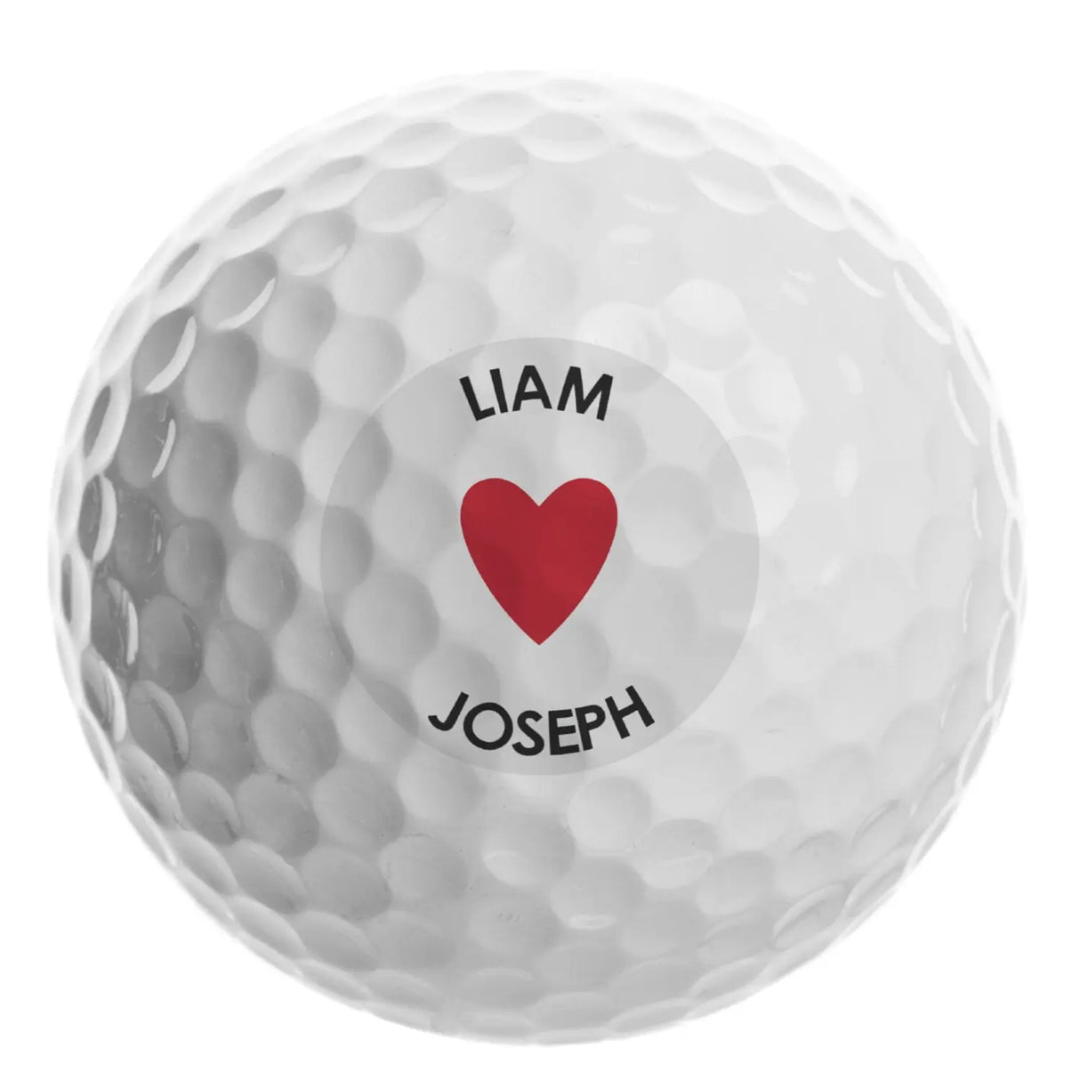Personalised Heart Golf Ball - Gift Moments