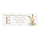 Personalised Hessian Rabbit Wooden Block - Gift Moments