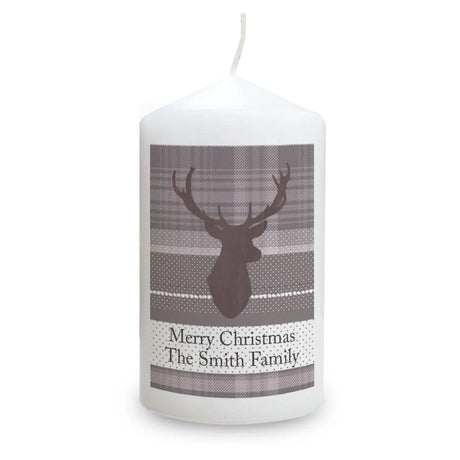 Personalised Highland Stag Candle - Gift Moments
