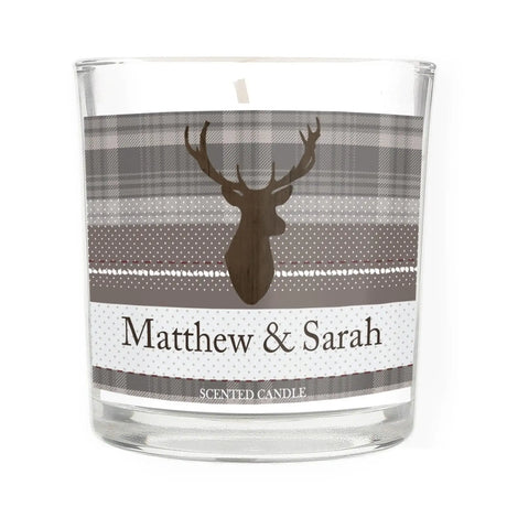 Personalised Highland Stag Scented Jar Candle - Gift Moments