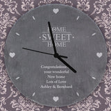 Personalised Home Sweet Home Slate Clock - Gift Moments