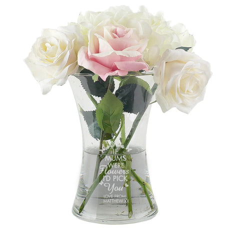 Personalised I'd Pick You Bouquet Flowers Vase - Gift Moments