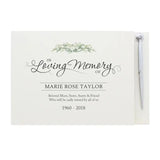 Personalised In Loving Memory Guest Book & Pen - Gift Moments