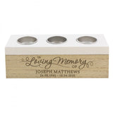 Personalised In Loving Memory Triple Tea Light Box - Gift Moments
