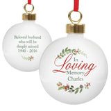 Personalised In Loving Memory Wreath Bauble - Gift Moments