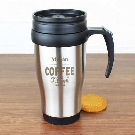 Personalised Insulated Coffee O'Clock 400ml Travel Mug - Gift Moments