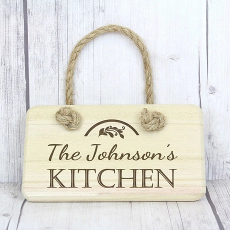 Personalised Kitchen Wooden Sign - Gift Moments