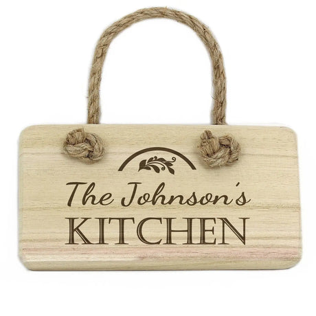 Personalised Kitchen Wooden Sign - Gift Moments