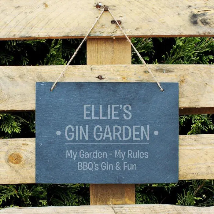 Personalised Large Hanging Slate Sign - Gift Moments
