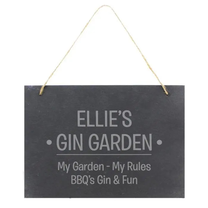 Personalised Large Hanging Slate Sign - Gift Moments