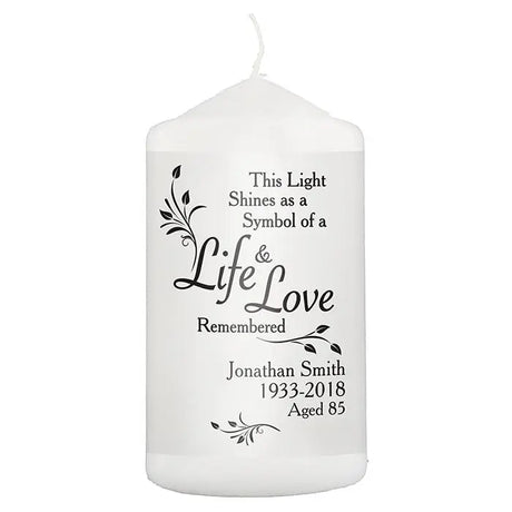 Personalised Life & Love Candle - Gift Moments
