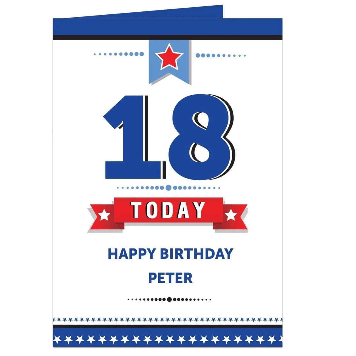 Personalised Male Birthday Star Card - Gift Moments