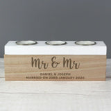 Personalised Married Couple Triple Tea Light Box - Gift Moments